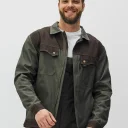 Куртка Канзас (тк.100% хлопок), хаки/коричневый