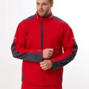 Куртка Корнет (100% хлопок), красный/серый