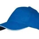 Бейсболка Long Beach, ярко-синяя с белым