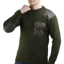 Джемпер форменный оливковый с накладками (нестанд.размер) РАСПРОДАЖА 20%