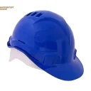 Каска защитная ЕЛАНПЛАСТ ЕВРОПА синяя (ленточное оголовье)