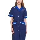 Халат женский "Прибой" цвет т.синий/васильковый/голубой