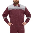 Костюм "ЛЕГИОН" куртка/полукомб. БОРДОВЫЙ/СЕРЫЙ