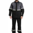 Костюм мужской летний «ЮЖНАЯ ШИРОТА». куртка/полукомбинезон, цвет: черный/серый (Минпромторг)