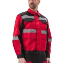 Костюм "РЕСПЕКТ" куртка/полукомб. цвет: КРАСНЫЙ/ЧЕРНЫЙ