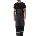 Полукомбинезон "РОЛЬФ" цвет: Т.СЕРЫЙ/ЧЁРНЫЙ тк.ТВИЛ-250