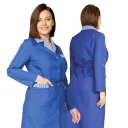 Халат женский "Хозяюшка" василёк/полоска