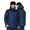 Костюм мужской утеплённый "Универсал-Т" синий/чёрный со съёмной подстежкой