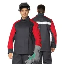 Костюм огнестойкий "Гектор" серый/красный 1 класса защиты (куртка и брюки)