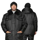 Куртка мужская утеплённая "Альфа" удлинённая чёрная