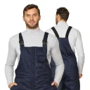 Полукомбинезон антистатический мужской утеплённый "Антистат" тёмно-синий