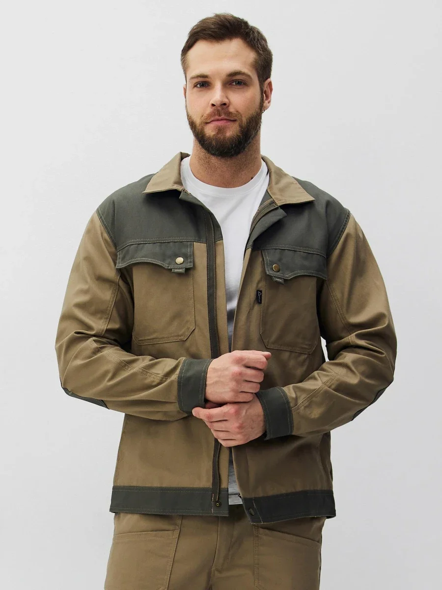 Куртка Канзас (тк.100% хлопок), бежевый/хаки - фото 1