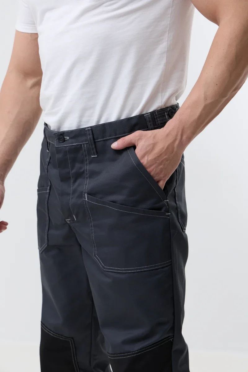 Брюки Агат (тк.35% хлопок, 65% пэ), серый - фото 3