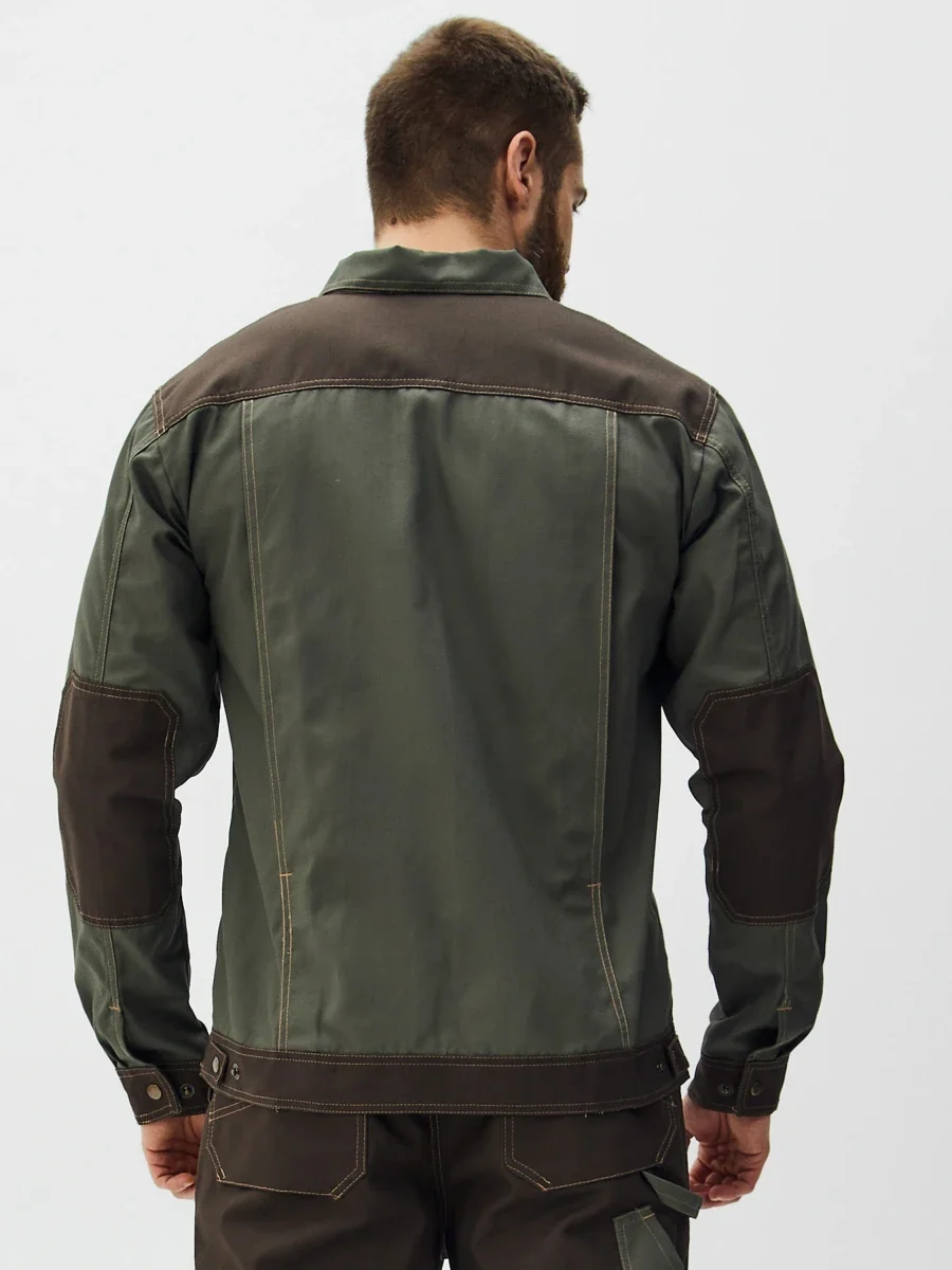 Куртка Канзас (тк.100% хлопок), хаки/коричневый - фото 5