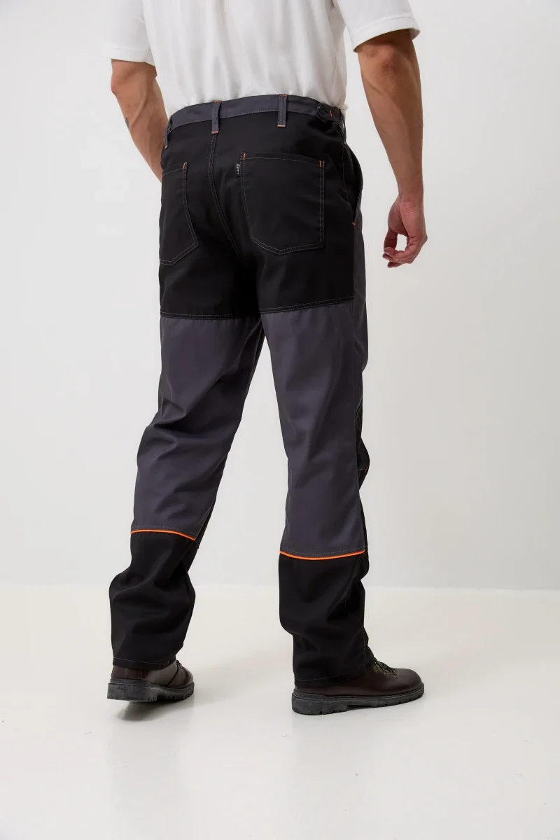 Брюки Волна-2 (35% хлопок, 65% пэ), серые/черный - фото 10