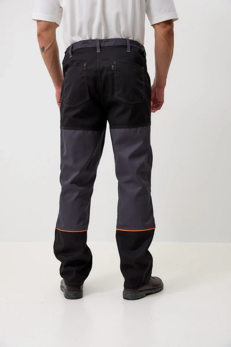 Брюки Волна-2 (35% хлопок, 65% пэ), серые/черный - фото 9