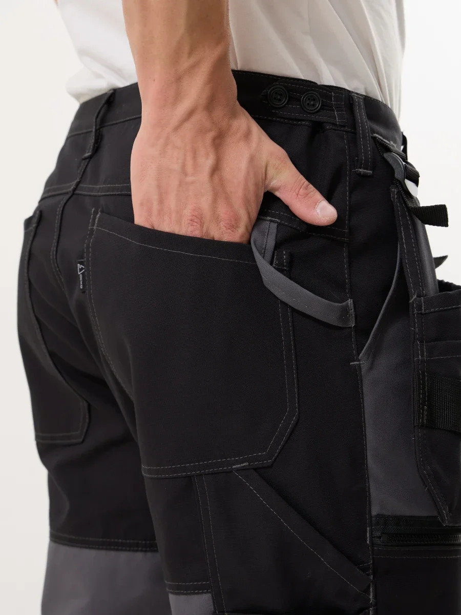 Брюки Крафт (тк. 60% хл 40% пэ), черный/серый - фото 7