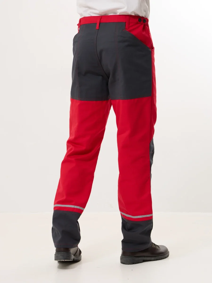 Брюки Корнет (100% хлопок), красный/серый - фото 17