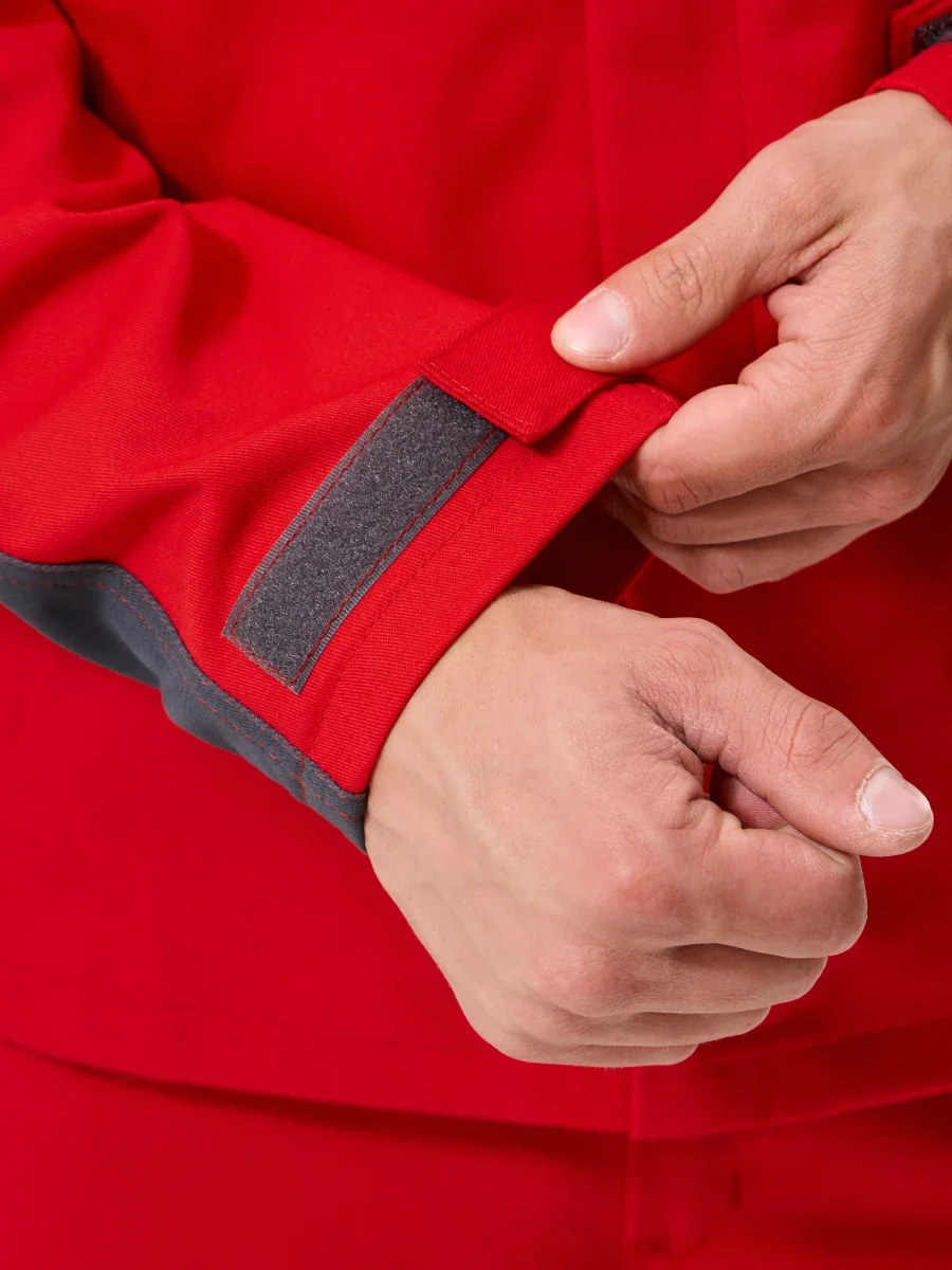 Куртка Корнет (100% хлопок), красный/серый - фото 7