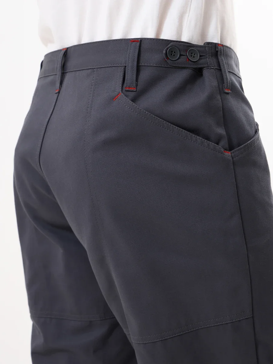 Брюки Корнет (100% хлопок), серый/красный - фото 4