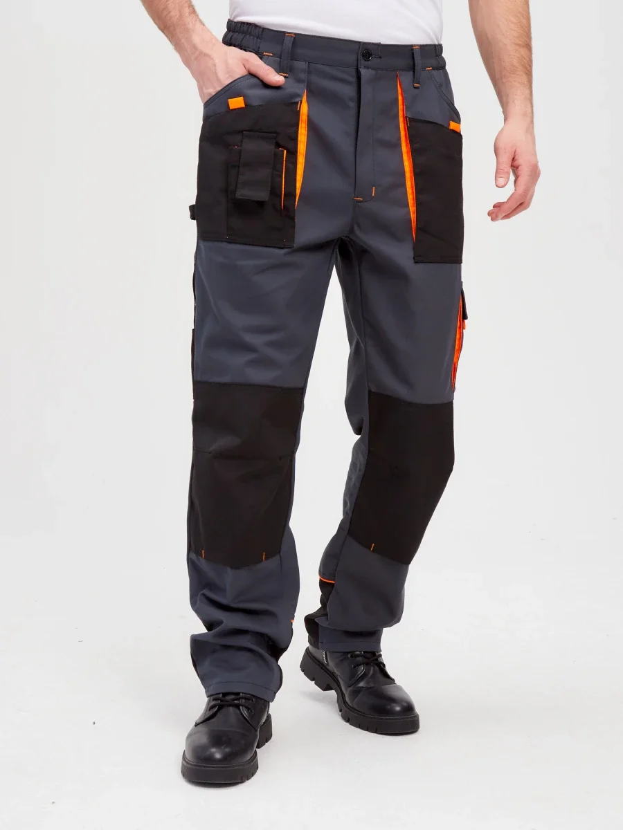 Брюки Босфор (тк.100% хлопок), серый/черный - фото 12