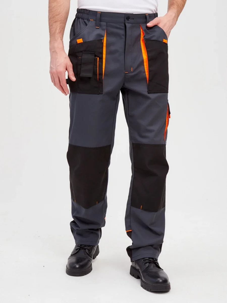 Брюки Босфор (тк.100% хлопок), серый/черный - фото 14