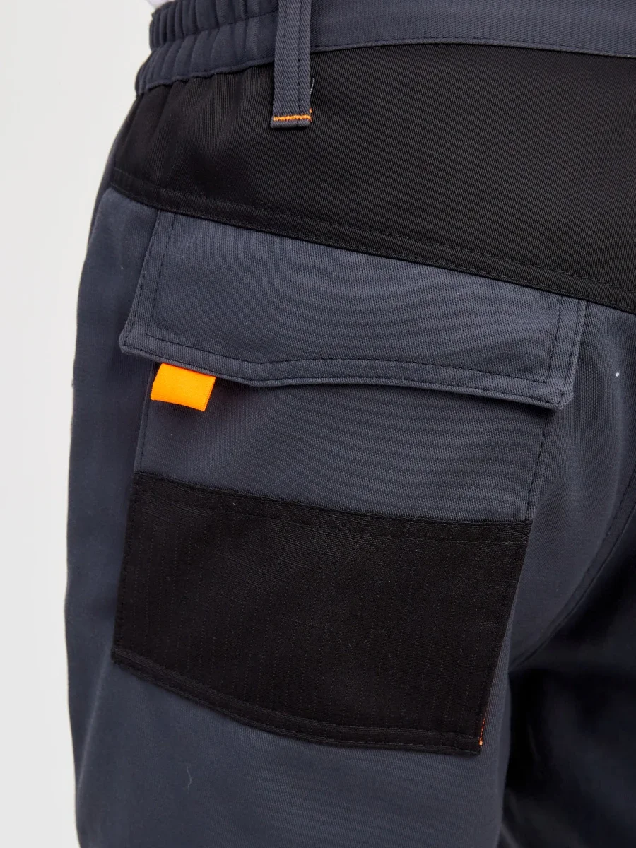 Брюки Босфор (тк.100% хлопок), серый/черный - фото 23