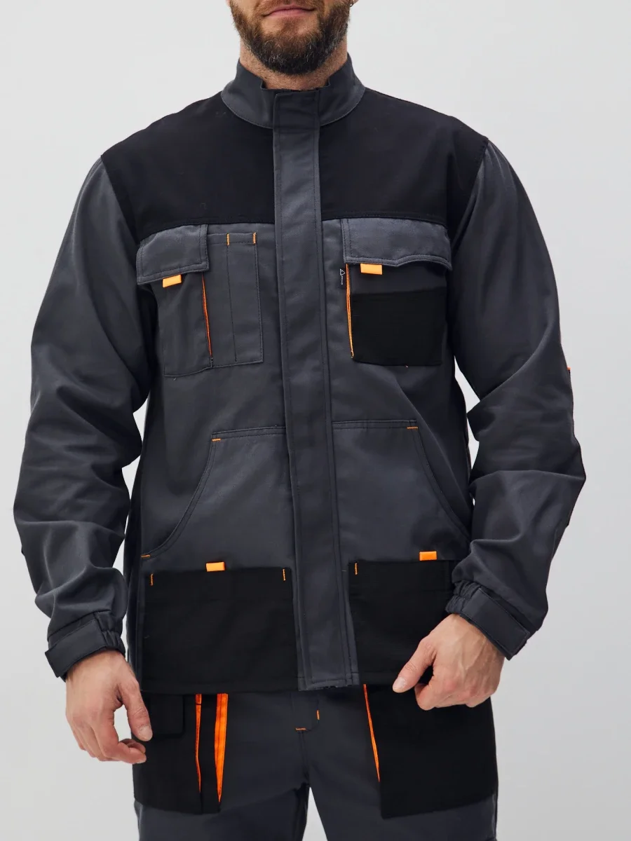 Куртка Босфор (тк.100% хлопок), серый/черный - фото 2