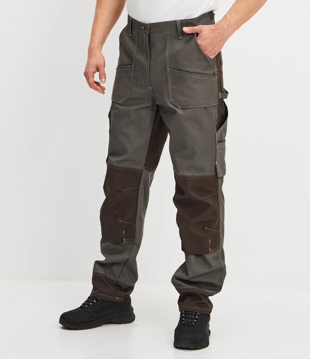 Брюки Канзас (тк.100% хлопок), хаки/коричневый - фото 5