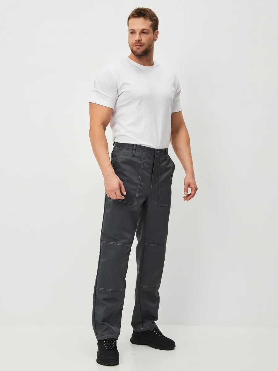 Брюки Балтика (тк.35% хлопок, 65% пэ), серые - фото 2