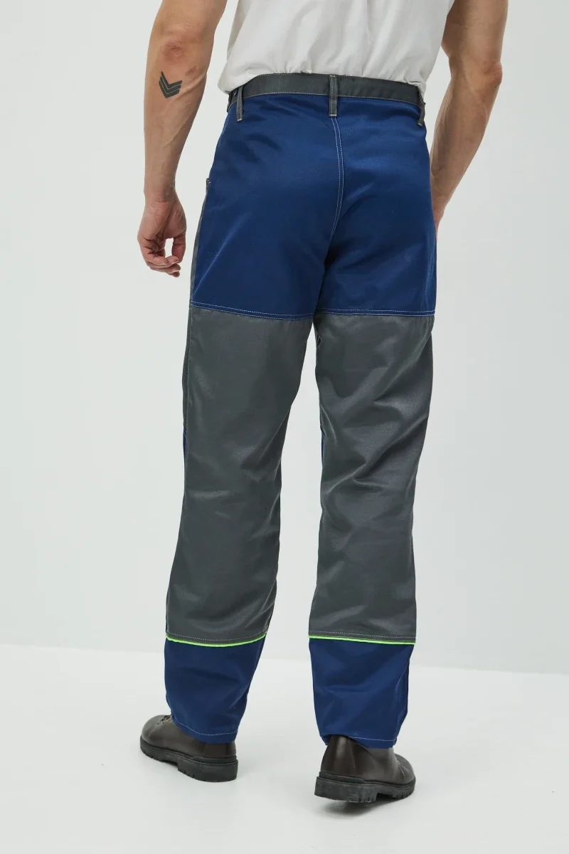 Брюки Волна (тк.35% хлопок, 65% пэ), серые/синий - фото 20