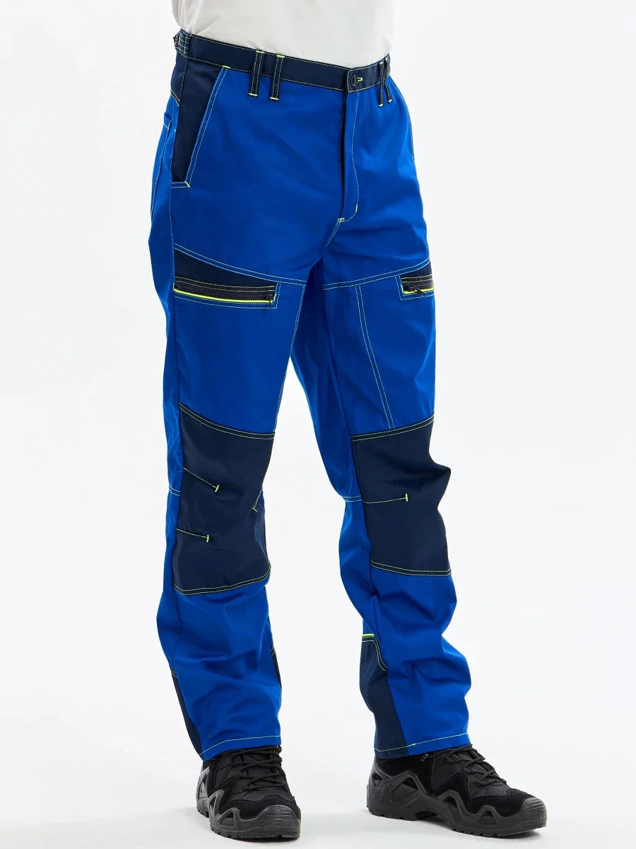 Брюки Волна-3 (тк.35% хлопок, 65% пэ), васильковый/синий - фото 12