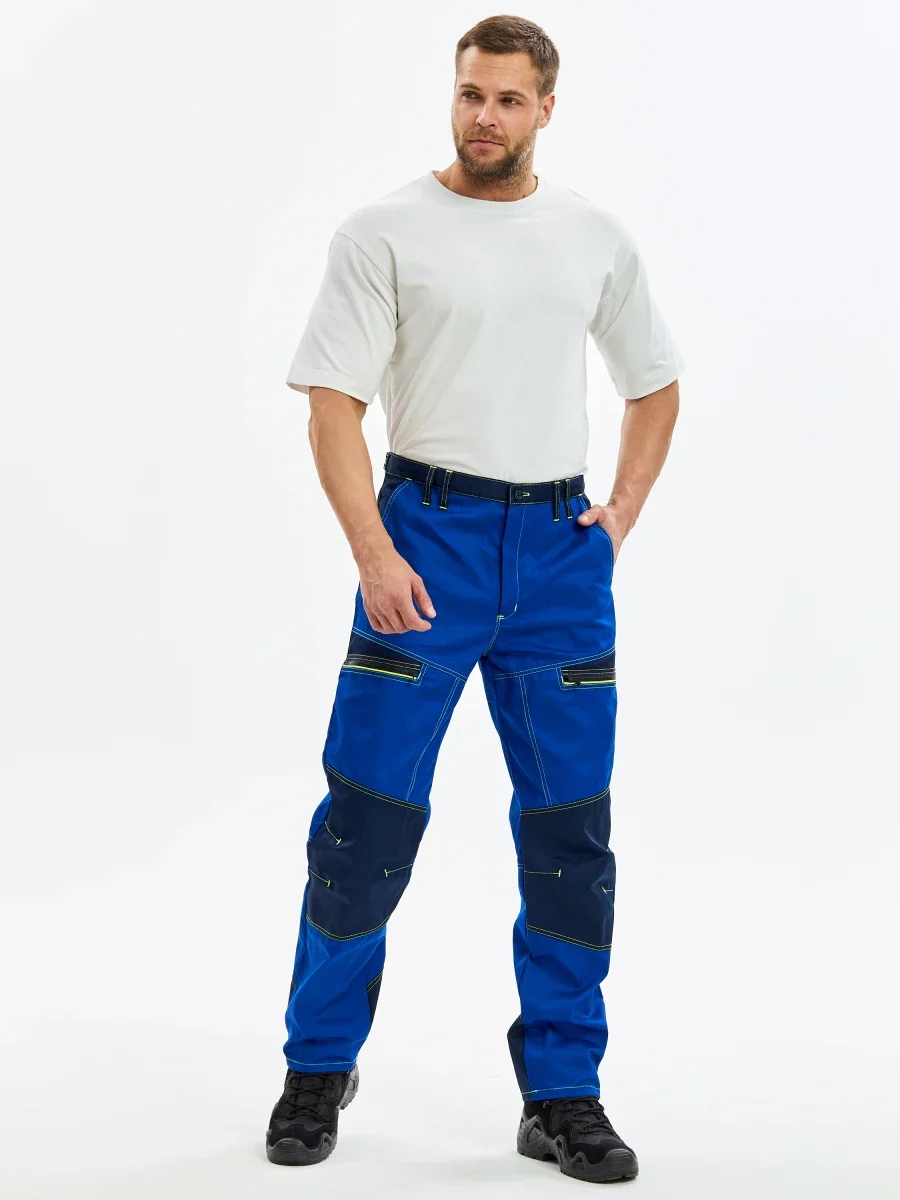 Брюки Волна-3 (тк.35% хлопок, 65% пэ), васильковый/синий - фото 14