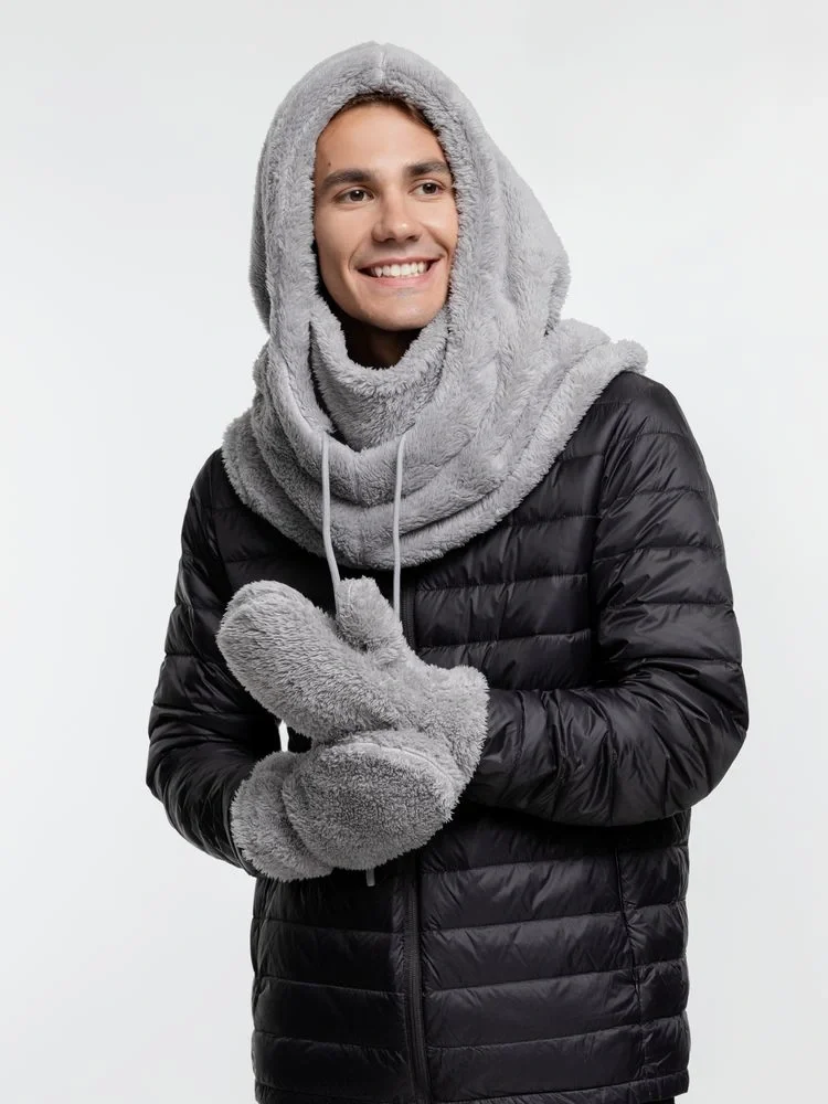 Балаклава-капюшон Flocky, серая - фото 11