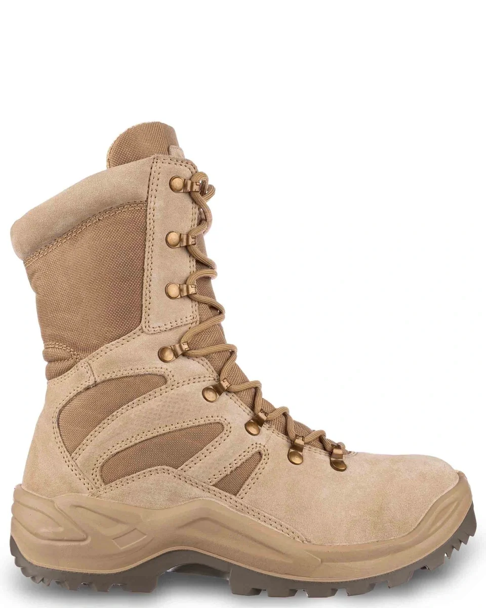 Ботинки с высокими берцами "КОБРА", нат.кожа/текстиль, цвет: бежевый - фото 4