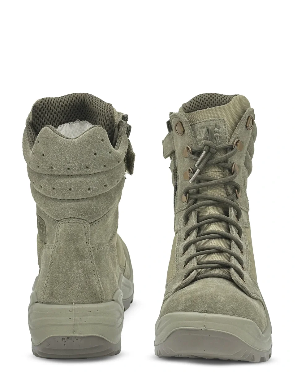 Ботинки с высокими берцами "ТЕРРА", нат.кожа/текстиль, цвет: хаки - фото 4