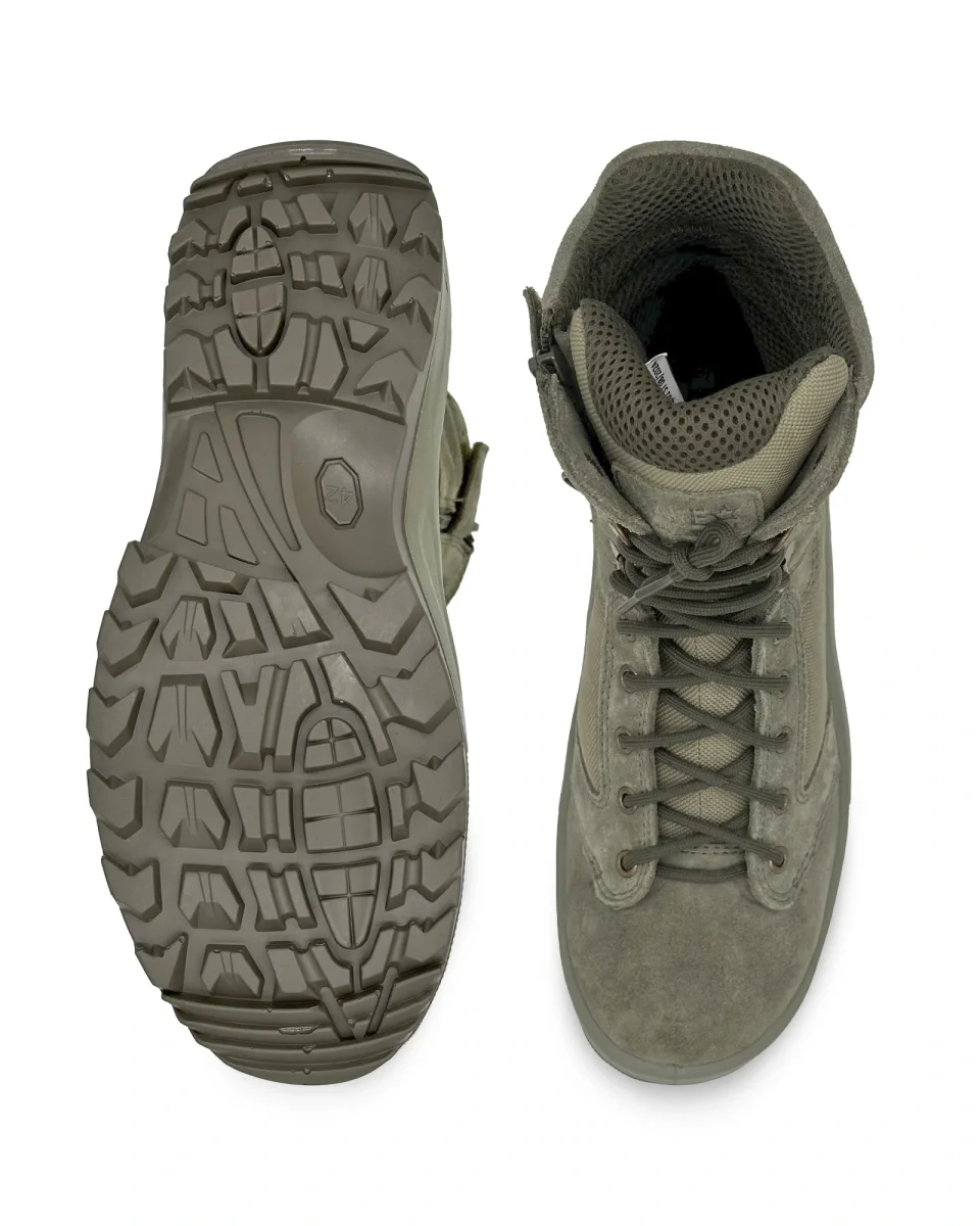 Ботинки с высокими берцами "ТЕРРА", нат.кожа/текстиль, цвет: хаки - фото 5