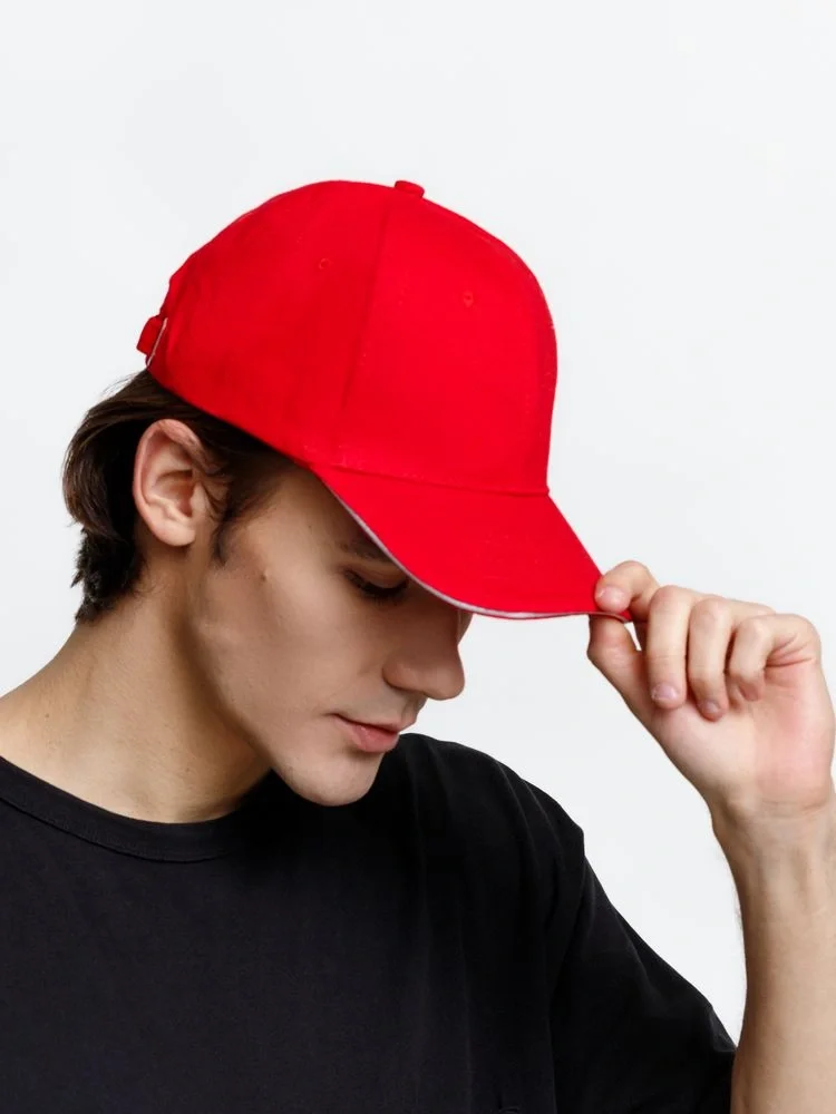 Бейсболка Buffalo, красная с белым - фото 13