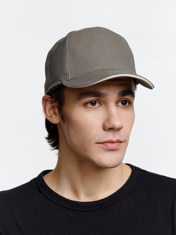 Бейсболка Long Beach, хаки с бежевым - фото 15