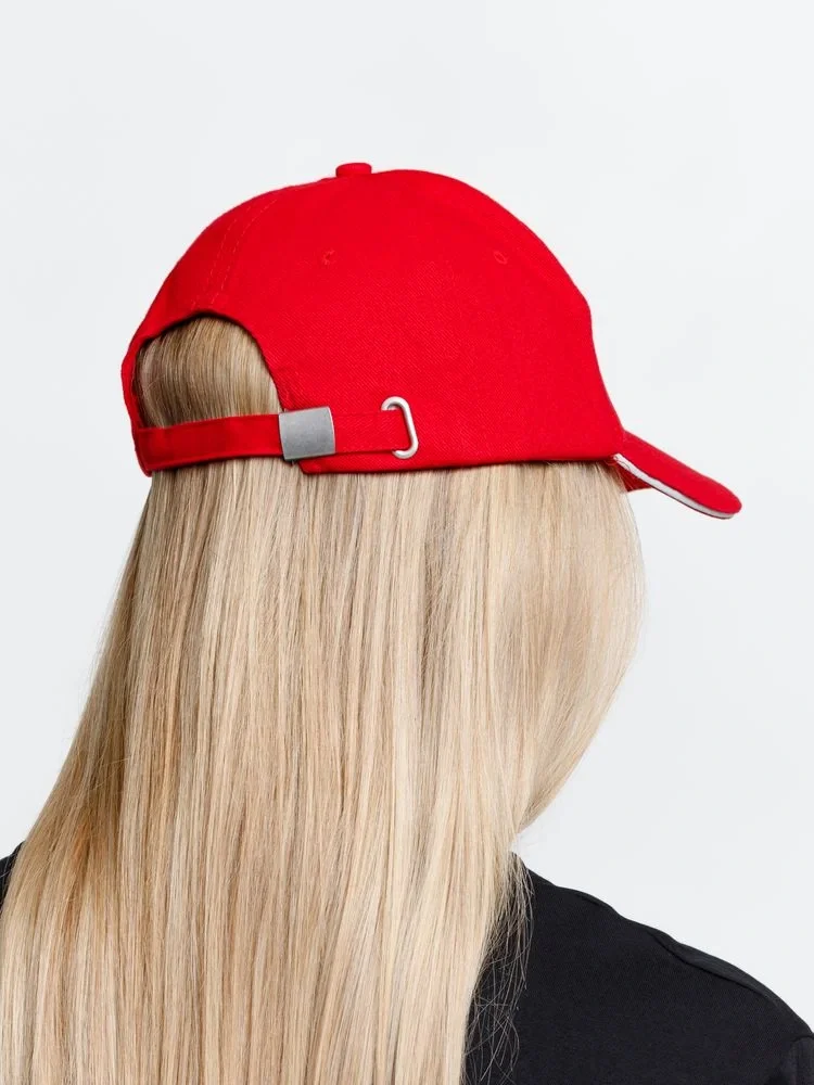 Бейсболка Long Beach, красная с белым - фото 16