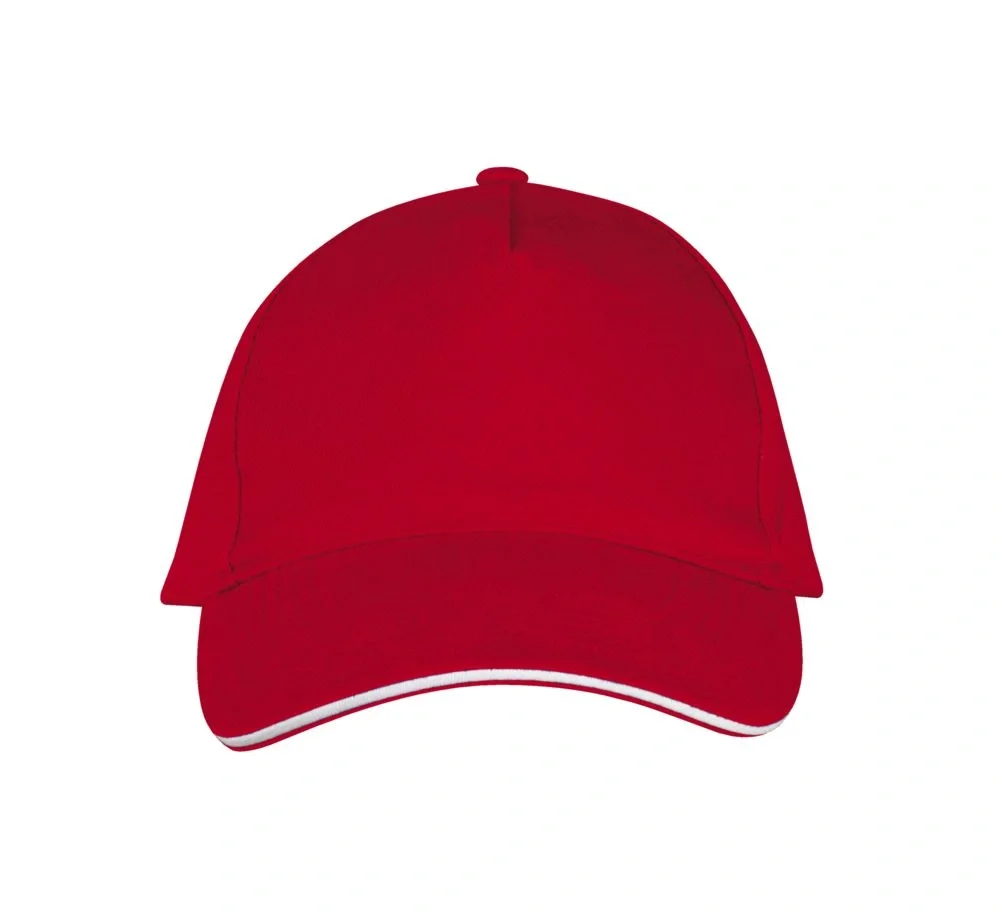 Бейсболка Long Beach, красная с белым - фото 3