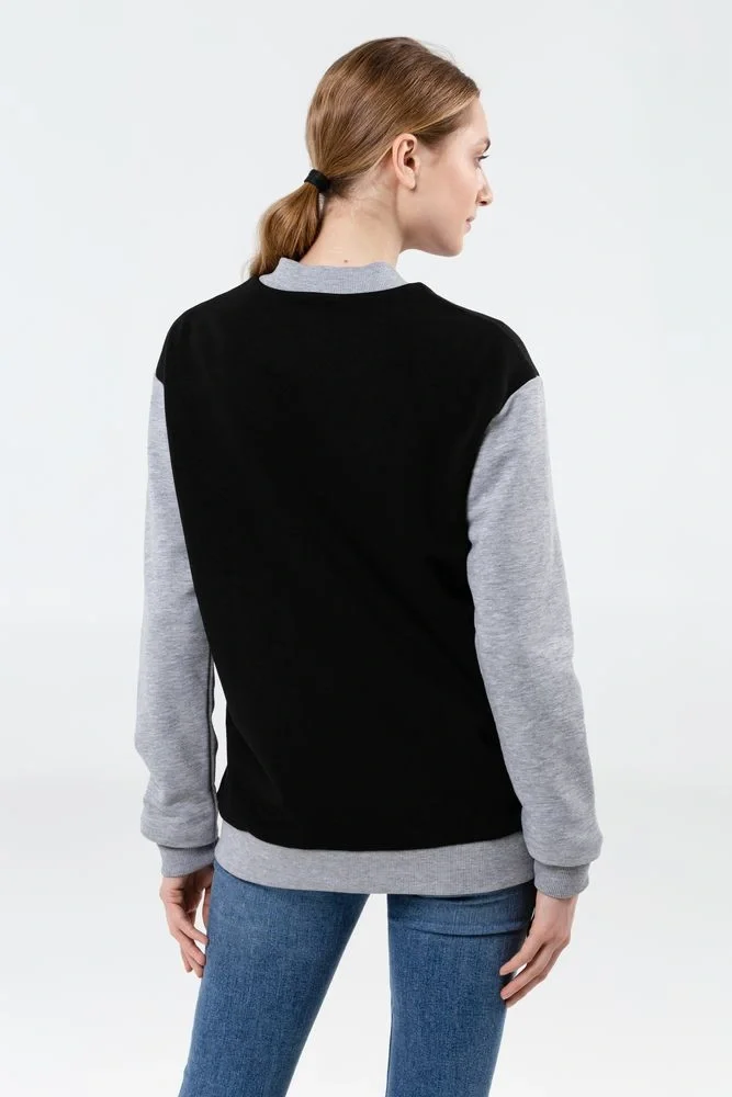 Бомбер College, черный - фото 10