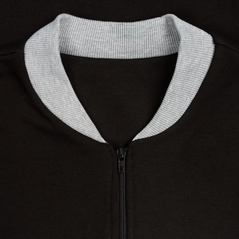 Бомбер College, черный - фото 4