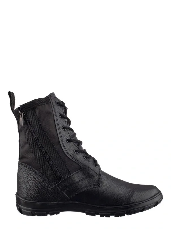 Ботинки комбинированные с высоким берцем облегчённые «Тактик-М» черные - фото 2