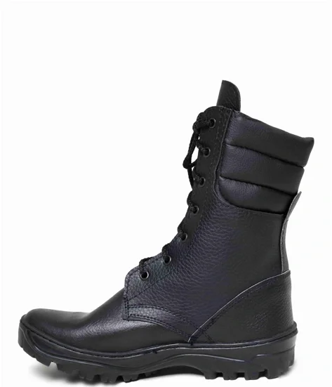 Ботинки кожаные с высоким берцем "Ратник" черные - фото 5