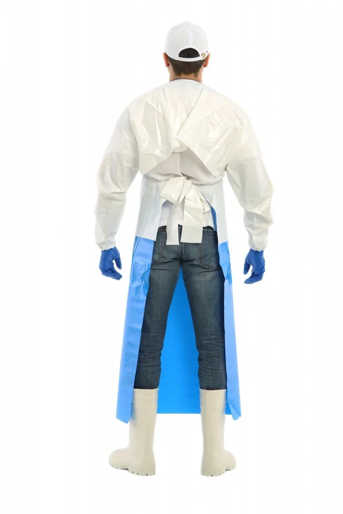 Фартук ЛАРИСАН® КОМБО полиуретановый с рукавами синий (90с х 140см) - фото 3