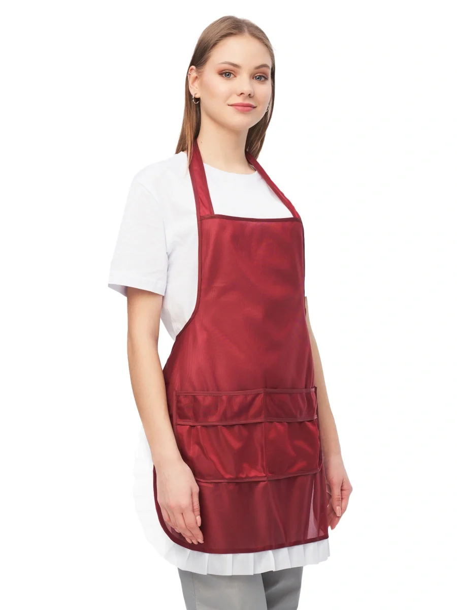 Фартук нейлоновый бордовый РАСПРОДАЖА 20% - фото 6