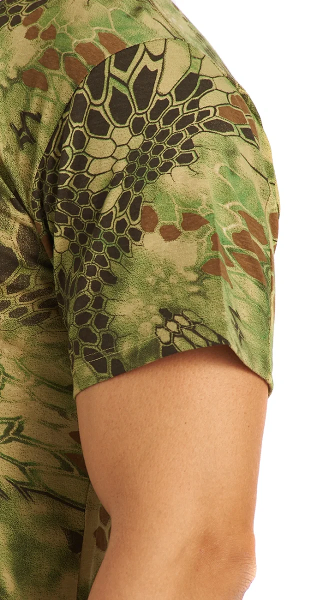 Футболка кмф "Питон Wood" зеленый - фото 3