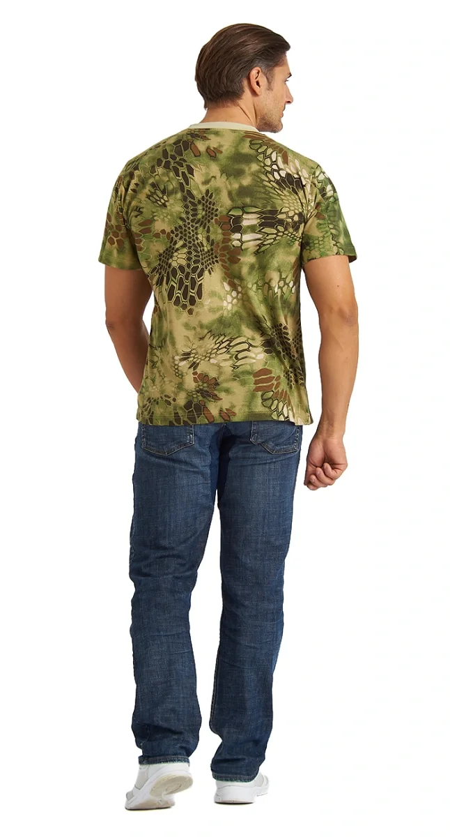 Футболка кмф "Питон Wood" зеленый - фото 6