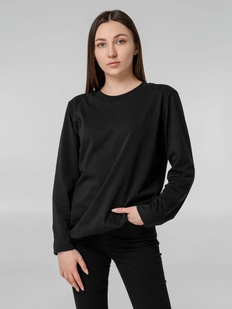 Футболка с длинным рукавом Lehta, черная - фото 9